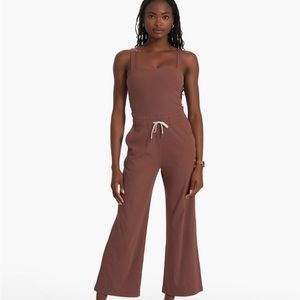 Vuori Pose Jumpsuit in Hazelnut